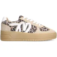 Manfield Veloursleder-Sneaker mit Leoprint | Größe 39