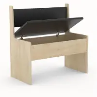 VCM Holz Eckbank Sitzbank für Esstisch | Bank mit Truhe für Esszimmer und Küche | Esal Maße H. 80 x B. 80 x T. 42 cm