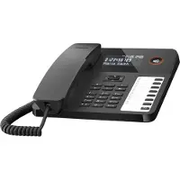 Gigaset DESK 600, Analoges Telefon, Kabelgebundenes Mobilteil, 100 Eintragungen, Anrufer-Identifikation, Schwarz