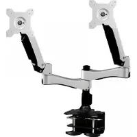 Aavara Tischhalter AC742 für 2 Flachbildschirme 38 - 61 cm (15 - 61,00cm (24)), schwarz / silber...