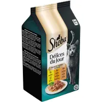 Sheba Delices du Jour mit Huhn, Truthahn und Ente in Sauce Katzen-Nassfutter