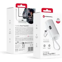 Forcell Cofi 1453 Powerbank – 5000 mAh – Typ C PD 20 W – Weiss – Zwei Ladeanschlüsse