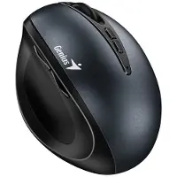 Genius Ergo 8300S/Vertikální/Optická/Pro praváky/1 600 DPI/Bezdrátová USB/Černá-šedá