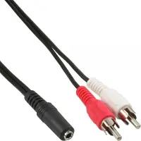 InLine Audio-Adapter Stereo Mini-Klinkenstecker W bis RCA M 20 cm (89940L)