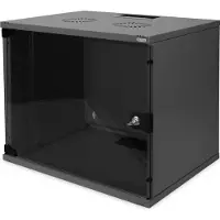 Digitus Wandgehäuse, SOHO, unmontiert - 540x400 mm (BxT), Wandmontiertes Regal, 9U, 60 kg, 15 kg, Schwarz