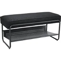 En.casa Schuhbank Lillehammer 90x37x42 cm Schwarz