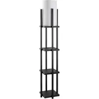 Opviq , 7111- 7111LMP, Schwarz, Stehlampen, 25 x 25 x 130 cm, Metallkörper