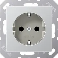JUNG SCHUKO-Steckdose, SAFETY+ A 1520 KI AL aluminium, 1 Stk.