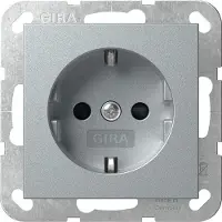 Gira SCHUKO-Steckd. SP SRK System 55 F Alu 418326