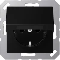 JUNG A500 Wandsteckdose 16A 250V IP44 Mit Sicherheitsabdeckung (Europäische Steckdose) - A1520BFKIKLSWM