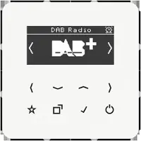 JUNG DABCDWW Smart Radio DAB+, Serie CD, alpinweiß DAB CD WW