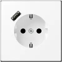 JUNG LS1520-18AWWM m.USB Typ A Steckdose SCHUKO
