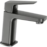 Deante Waschbeckenarmatur - titanium, Einhebelmischer, Eingriffamratur