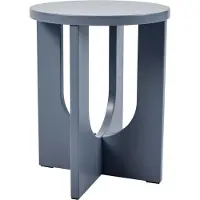 En.casa Beistelltisch 'Kysdajore' rund MDF 50 x Ø40 cm Graublau