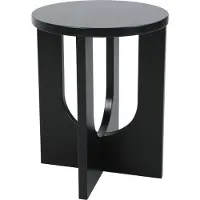 En.casa Beistelltisch 'Kysdajore' rund MDF 50 x Ø40 cm Schwarz