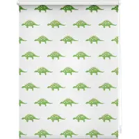 Lichtblick Rollo Klemmfix, ohne Bohren, blickdicht, Dinos - Grün 70 x 150 cm (B x L)