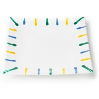 Gmundner Keramik Buntgeflammt, Dessertteller Trend (20x20cm)