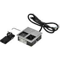 Kopp CON-AKTIV Plaza 2 USB Steckdosenelement / Edelstahl gebürstet / 1-fach und Doppel USB Charger
