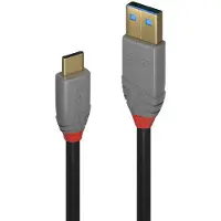 Lindy 36913, 2 m, USB C, USB A, 10 Gbit/s, Schwarz