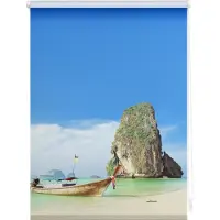 Lichtblick Seitenzugrollo "Rollo Klemmfix, ohne Bohren, blickdicht, Thailand - Bunt", blickdicht, Sichtschutz-Blendschutz, freihängend