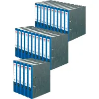 Herlitz Ordner maX.file nature, DIN A4, Rückenschild geklebt, Hartpappe, Rückenbreite 50 mm, blau, 25 Stück