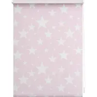 Lichtblick Rollo Klemmfix, ohne Bohren, blickdicht, Sterne Rosa, 100 cm x 150 cm (B x L)