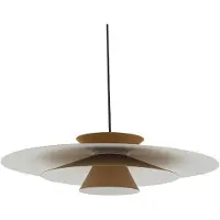 LUCANDE Livie LED Pendelleuchte Khaki/Weiß - , Livie, dimmbar, Beige, für Esszimmer, Aluminium, Modern