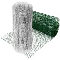 Floordirekt Volierendraht für Gehege, Pflanzenschutz und Rankhilfen grüner PVC Ummantelung 50 cm x 10 m