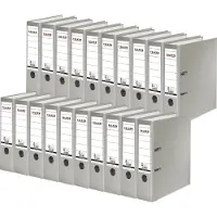 Falken Recycolor Ordner, DIN A4, Rückenbreite 80 mm, 20 Stück, grau