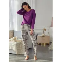 LASCANA Pyjama pink Gr. 32 für Damen. Mit Rundhals. Figurumspielend. Nachhaltig.
