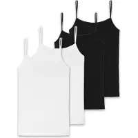 Schiesser Damen Spaghettitop, 4er Pack - Single Jersey, Serie 95/5, uni