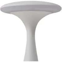 LINDBY LED-Akku-Tischlampe Evelen, weiß, IP54, CCT