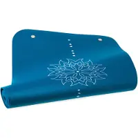 Tiguar Yoga Basis Matte 183x60x0,5 cm rutschfeste, dünne Yogamatte in Marine