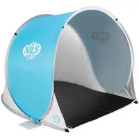 Nils Camp NC3173 Blaues und graues Pop-up-Strandzelt von