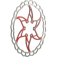 Ashima ARO-09 Ai2 Bremsscheibe 6-Loch rot/silber 180mm 2021 Teile