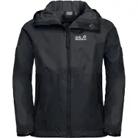 Jack Wolfskin Regenjacke Rainy (wind- und wasserdicht) phantomgrau Kinder
