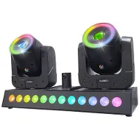 Light4me CLONE 1 LED RGBW Lichteffekt 2 Moving Heads Wash + Fernbedienung