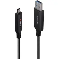 Lindy 43397, 50 m, USB A, USB C, USB 3.2 Gen 1 (3.1 Gen 1), 5 Gbit/s, Schwarz