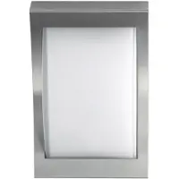 Albert Wandleuchte A-142765, Edelstahl, Opalglas, E27, IP44, 280x180x85mm
