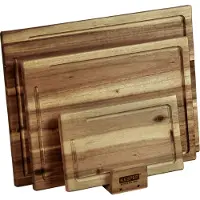 Kesper Schneidebrett "3er Set Schneidebrett inkl. Ständer", (Set, 4 St.), aus FSC-zertifiziertem Akazienholz