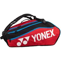 Yonex Racketbag Club Line (Schlägertasche, 3 Hauptfächer) 2024 rot/schwarz 12er