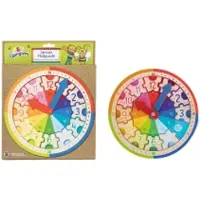 Trendhaus 956491 ABC Champions Lernuhr aus Holz, Inkl. Holzpuzzle, Uhr Lernen für Kinder ab 5 Jahren