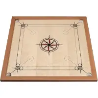 Philos 8210 - Carrom standard, schwarz-rot, Brettspiel aus Holz, 2-4 Spieler, ab 6 Jahren