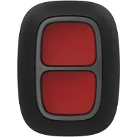 Ajax DoubleButton Kabelloser Notfallknopf (Zwei Tasten, Panic Button, IP55 Schutzklasse, Schwarz)