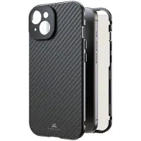 Black Rock Coque - - 00221252 - Rundumschutz 360 - Echtes Carbon - Kompatibel mit iPhone 15