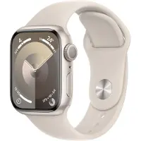 Apple Watch Series 9 GPS 41 mm Smartwatch Aluminium Fluorelastomer, 130 - 180 mm, Polarstern