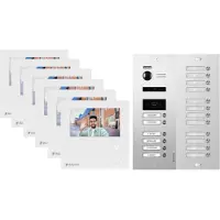 Balter Video Türsprechanlage EVO MINI für 18 Familienhaus 2-Draht BUS Türstation Silver