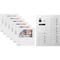 Balter Video Türsprechanlage EVO MINI für 17 Familienhaus 2-Draht BUS Türstation Silver