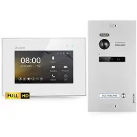 Balter EVO HD Silber Video Türsprechanlage Set 1 Teilnehmer 7" Monitor Weiß