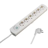 Vivanco ViVancoEKLS 6W25, 2,5 m, Drinnen, Typ F, Type F (CEE 7/4), Abgewinkelt, Kunststoff